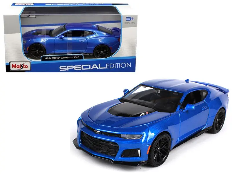 2017 Chevrolet Camaro ZL1 Blue Metallic 1:24 Diecast Model Car by Maisto