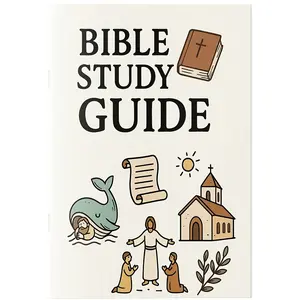 Bible Study Guide 70-Page Workbook for Adults & Beginners, Easy Scripture Lessons, Reflection Pages, Faith-Building Activities, Personal Reflection, Spiritual Growth