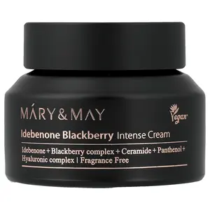 Mary & May Idebenone Blackberry Intense Cream, Fragrance Free, 2.46 oz (70 g)
