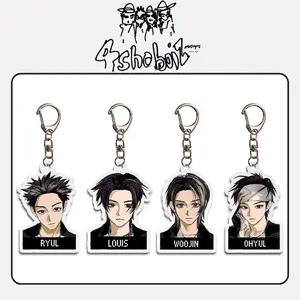 LNGSHOT boy group, cartoon acrylic keychain, hand-painted pendant, accessories, support periphery