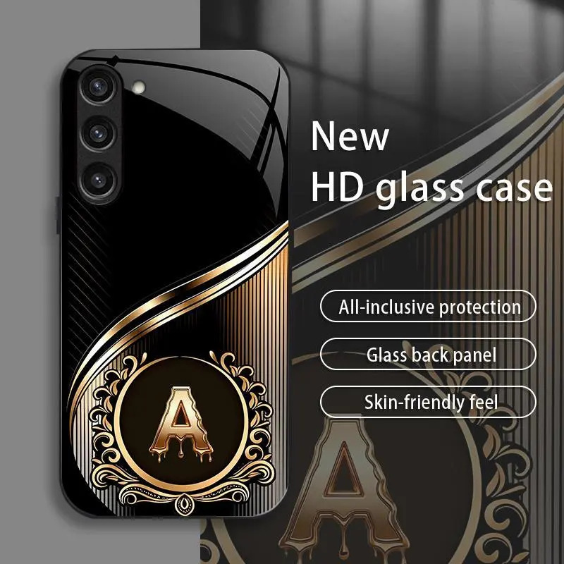 Suitable for [Galaxy S23 5g] Brand New Personalized Acrylic Phone Case with Custom Letters — Ultra-Slim, Drop-Resistant, Scratch-Proof — Light Luxury Business Style — Premium Acrylic Material — Trendy & Stylish 996