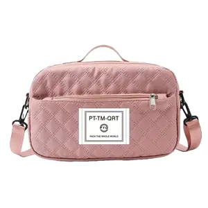 Unisex Lightweight Casual Nylon Crossbody Bag - Multi-Function Travel Bag with Small/Large Capacity, Diamond Grid Polyester Fiber, Multiple Pockets, Durable for Sports Fitness Gear, Mother's Day Gift, TikTok Shop Stock-Up Item Traveling Bag