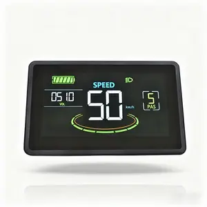 H6C E-Bike Display - Waterproof & Shockproof Electric Bike LCD, 5PIN & 6PIN, 18V/36V/48V/60V | Black Friday & Christmas Gift for Riders qla  waye  bike Electric Bike Controller