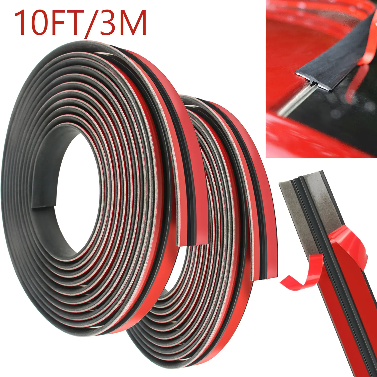 10feet  T-Shape Car Auto Windshield Window Trim Edge Moulding Universal Rubber Weatherstrip Seal Strip for Car SUV