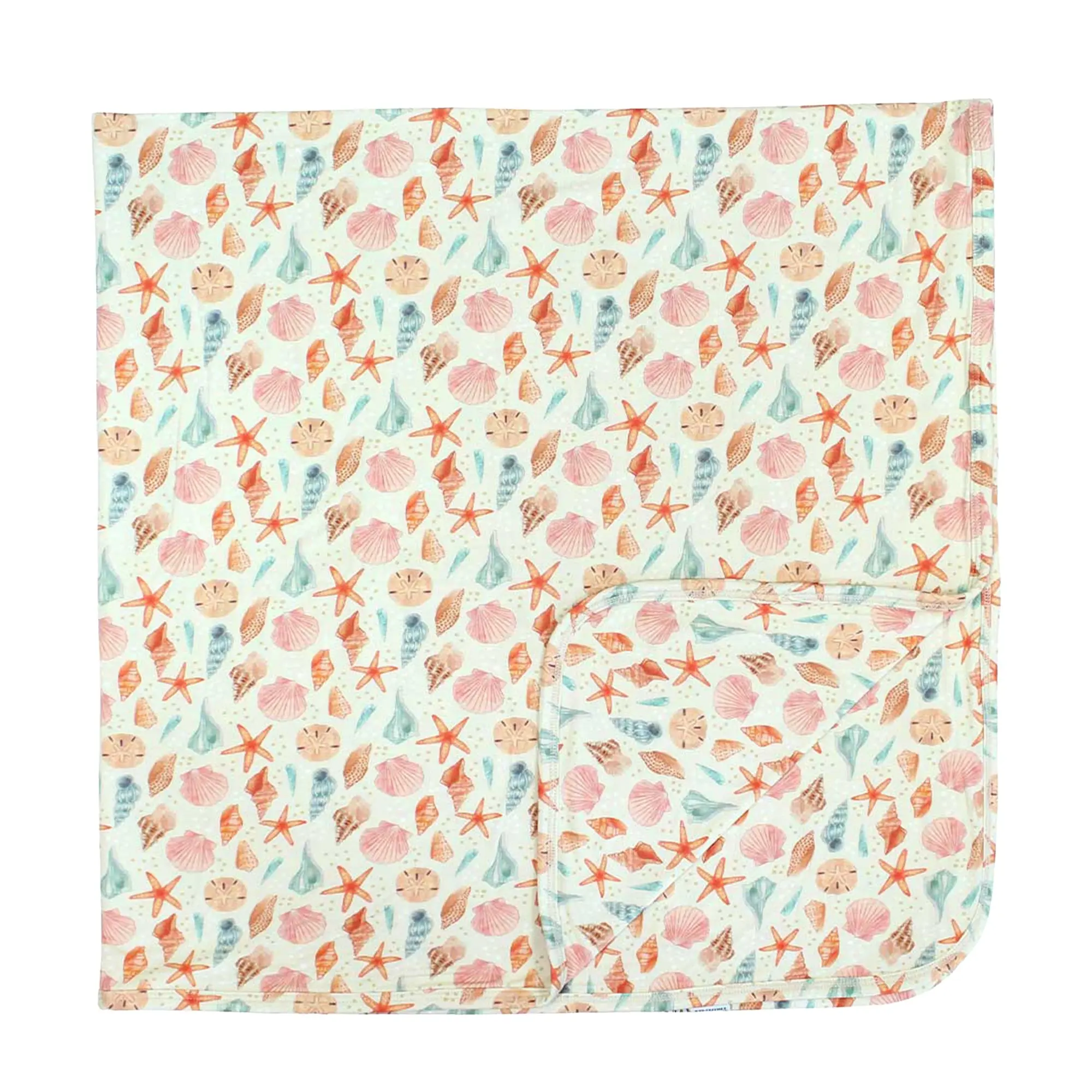 Sandy Seashells Luxury Bamboo Blanket