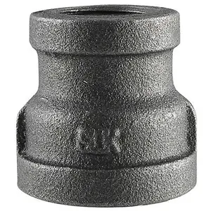 212 MAIN 1.5x1 in Malleable Iron Class 150 Reducing Couplings, Black Household Appliance Part