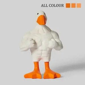 New Creative Funny Muscular Duck Magnetic Desktop Ornament, Art Figurine, Birthday Gift, Decoration, Storage Key Ornament, Home Decor