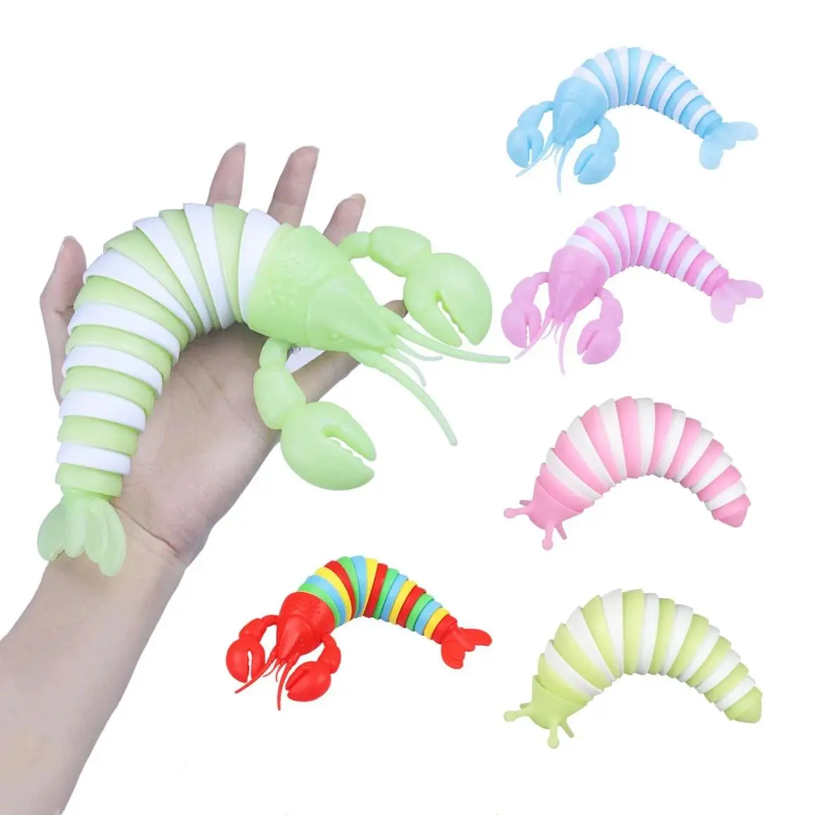 3D Slug Fidget Toy Colorsful Slug Snail Creative Twist Anti Stress Toy All Ages Relief Anti-Anxiety Sensory Toys for Children