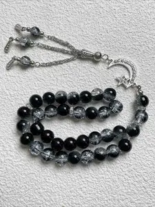 1 Pc 10mm Porcelain Glass Obsidian Prayer Beads Classical Tassels Arab Muslim Bracelets Jewelry Holiday Gifts The Best Choice of Ramadan Decorations