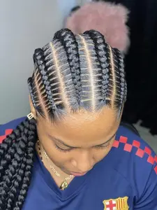 DOSAY 20" Short Synthetic Cornrow Braided Wigs Full Lace Knotless Box Braids Wig with Baby Hair Jumbo Braiding Hair Wigs for African Women