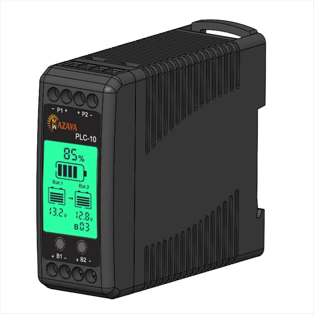 Mazava PLC-10 Active Equalizer with LCD Display, Unit Battery Voltage Balancing Tool (12v-96v Range, 7-18v Compatibility), 1m Extension Wire, 2S-2P Configuration, Fits Gel, AGM, Lead Acid, Lithium Ion, LiFePO4 Cells, Household Appliance Part, 1M Extend Wi