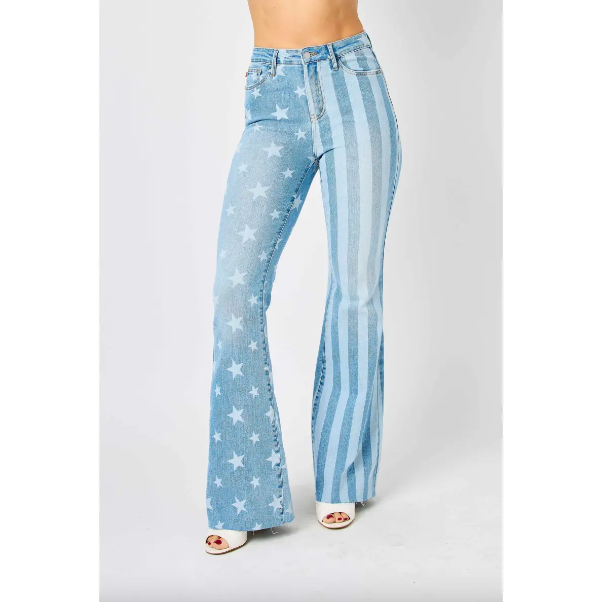 Judy Blue Stars & Stripes Bleach Flare