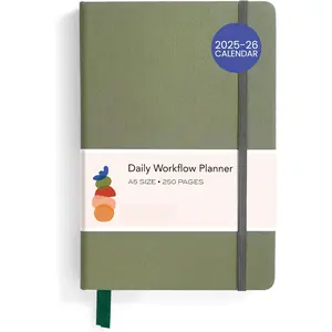 Anecdote 2025-2026 Planner: A Monthly, Weekly & Daily Planner 2025-2026 for Planning Your Success - A5 Size Hardcover Start Anytime and Achieve your Goals - Olive Green