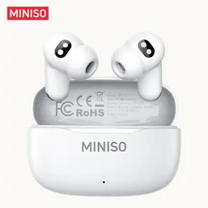 MINISO MS112 Wireless Earphones: Active noise cancellation, suitable for office, sports, studying, and audio calls, in-ear Bluetooth earphones, high-fidelity sound quality, USB-C charging.