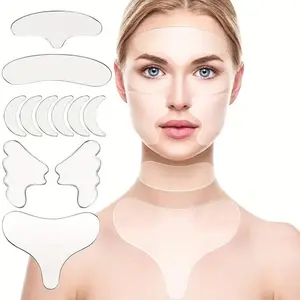 Reusable Silicone Face Patches, Anti Wrinkle Patches, 11pcs/set Face Care Sticker for Lifting Skin, Facelift Wrinkle Reducer, Professional Face Skin Care Tool for Women, Face Tape