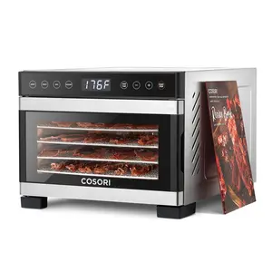 COSORI Food Dehydrator for Jerky, 480W Dehydrated Dryer, 5 Stainless Steel Trays, 48H Timer, Temperature Control, for Herbs, Meat, Fruit, and Yogurt COSORI Food Dehydrator for Jerky, 480W Dehydrated Dryer, 5 Stainless Steel Trays, 48H Timer, Temperature Control, for Herbs, Meat, Fruit, and Yogurt