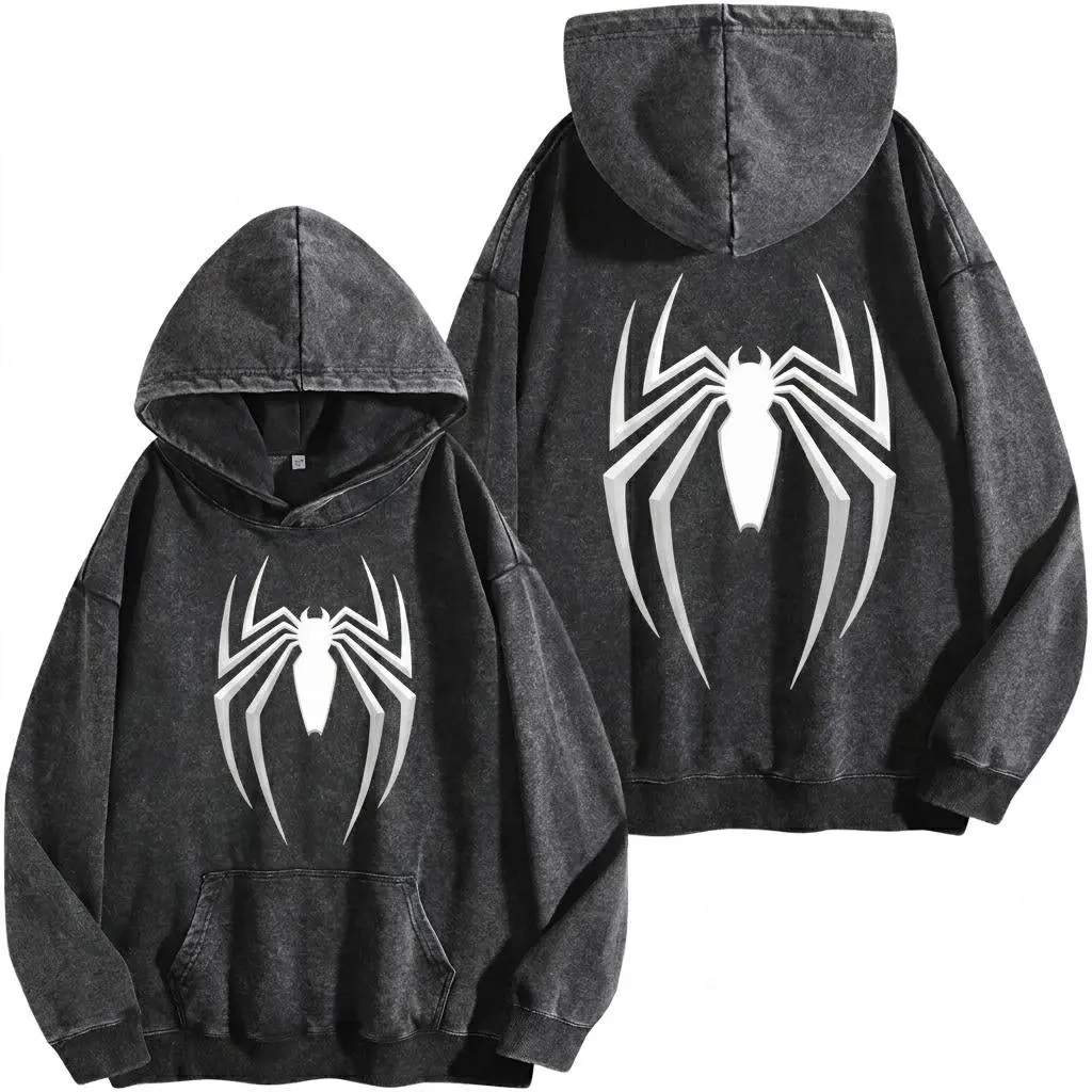 Vintage Spidey Washed Hoodie Graphic 2, Trendy Women Shirt, Unisex Shirt, Gift For Man And Woman, Spidey Shirt, Super Hero Shirt