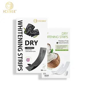 ICESEE Bamboo Charcoal Whitening Strips – Gentle Daily Brightening with Secure No-Slip Fit – Sensitive-Safe 28-Day Routine