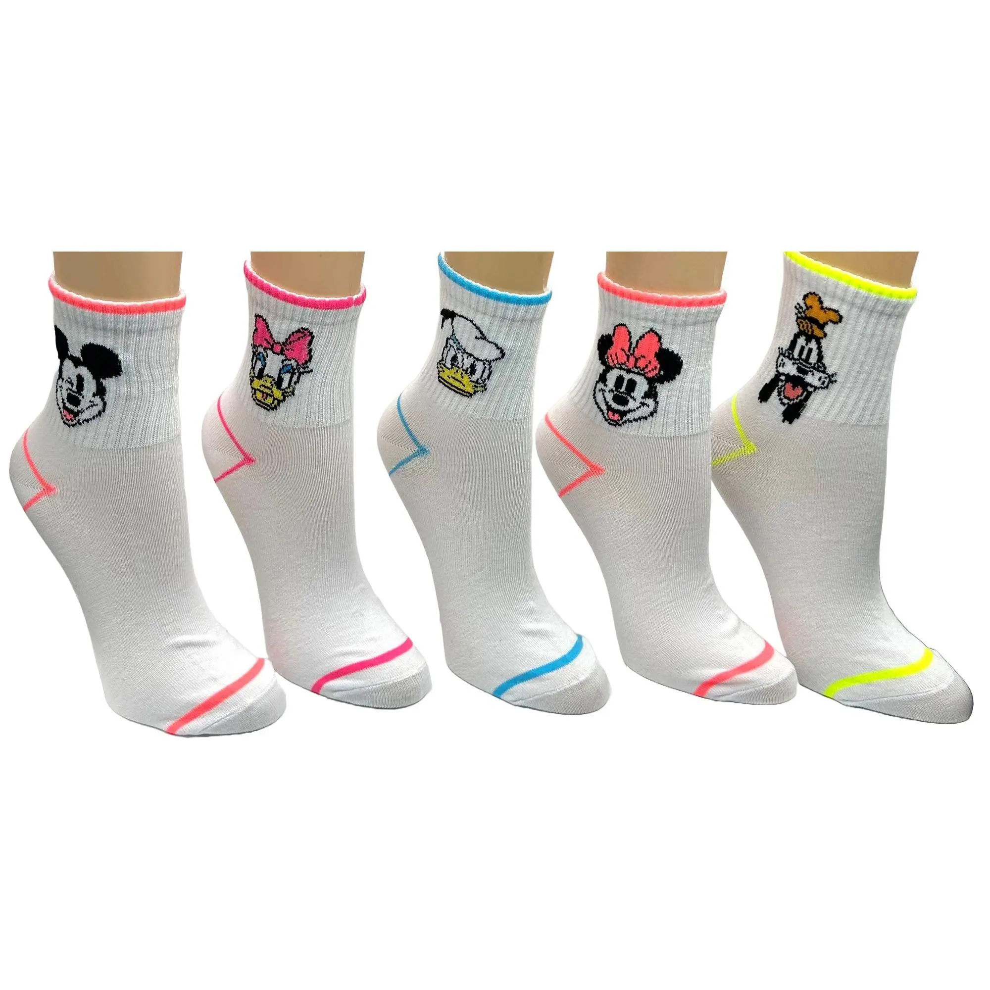 Ladies' Character Ribbed Capri Sock Set - 5 Pair