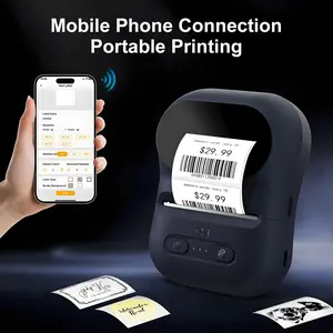 Portable Wireless Thermal Label Printer, Mini Barcode & Sticker Maker Machine, Suitable for Office Retail Jewelry Labels, Compatible with Smartphones