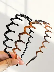Simple Wave Design Hair Hoop, 2024 New Style Elegant Hair Accessories for Women & Girls, Minimalist Headwear Suitable for Thick Hair and Make Up, Zigzag Headband