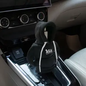Universal Car Gear Shift Cover, Vehicle, Letter Jesus Pattern, Interior Decoration, Small Sweatshirt, Automotive Accessories