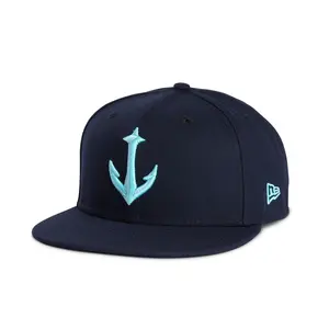 Seattle Kraken New Era 5950 Anchor Navy Cap