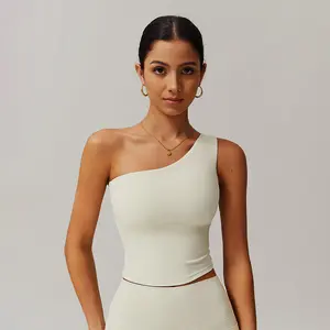 MASKERT Women's High Elasticity Sports Tank Top Buttery Soft Home Commuting Activewear for Yoga Gym & Fitness