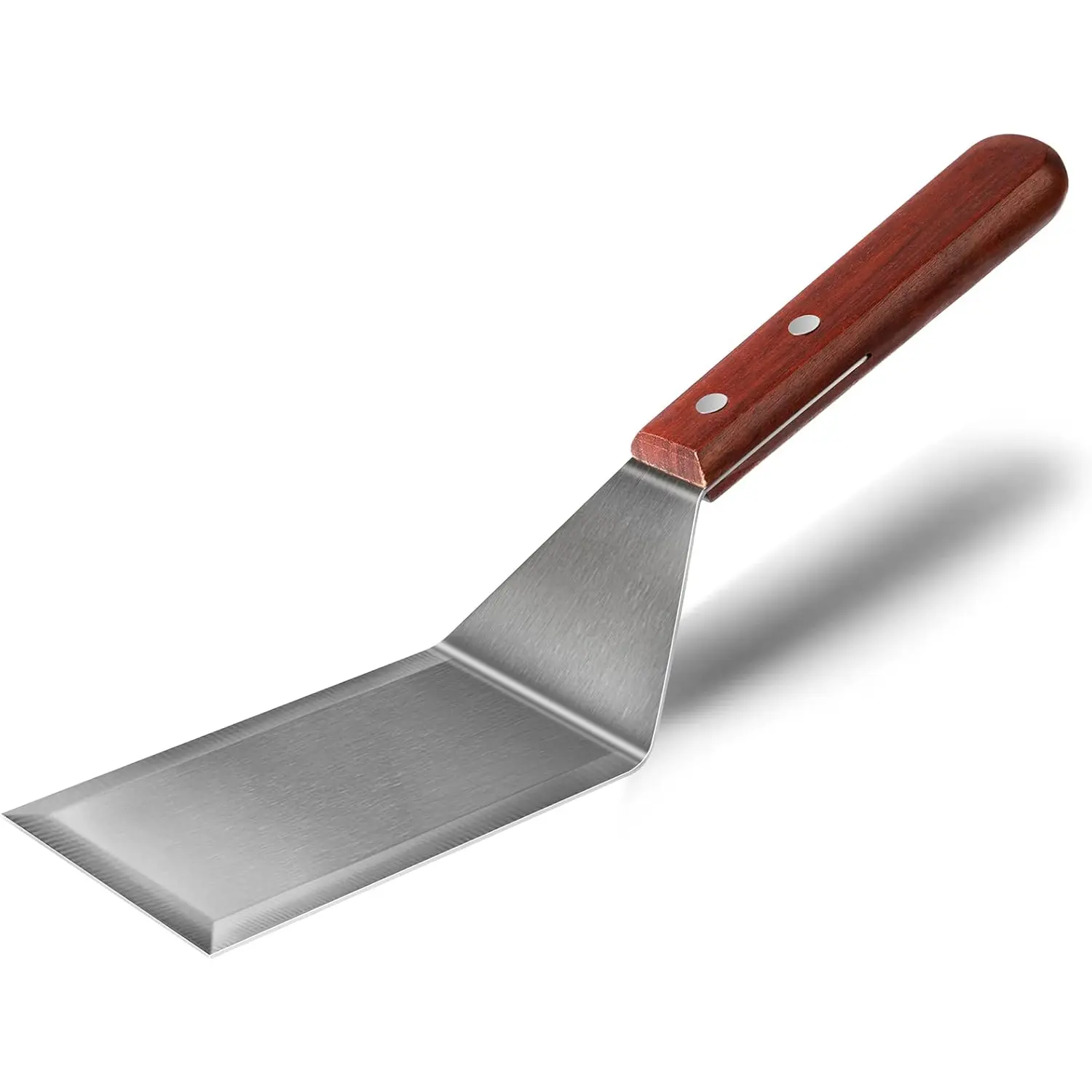 Metal Spatula for Cast Iron Skillet, Grill & BBQ, Stainless Steel Spatula for Burgers, Fish & Eggs, Flat Top Griddle Spatula KLAQQED