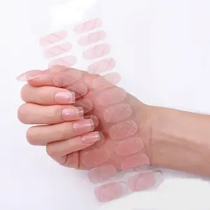 No Bake Gel Nail Strips- Pink Gloss