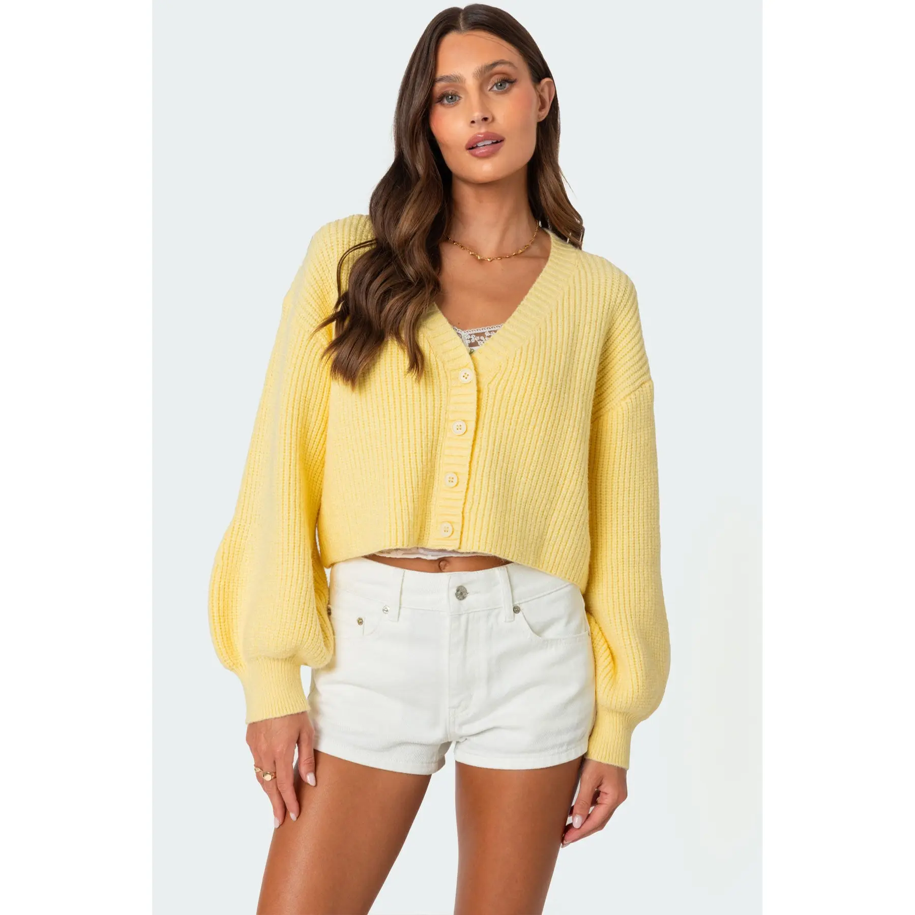 Sabrina Chunky Knit Cropped Cardigan