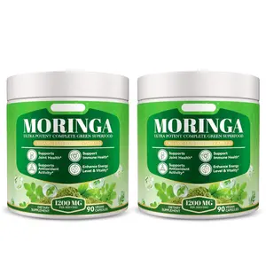 Moringa Capsules 1200 mg  -  Pure Moringa Powder for Immune, Gut health Dietary Supplement