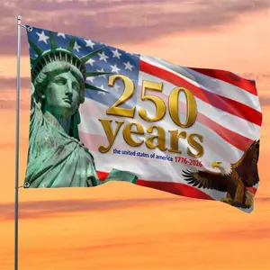 Double-sided Premium American Flag 1776-2026 – Heavy Duty Fade Resistant Polyester for Outdoor Garden Porch, USA 250th Anniversary Decor, High Quality Patriotic Gift for Independence Day Party