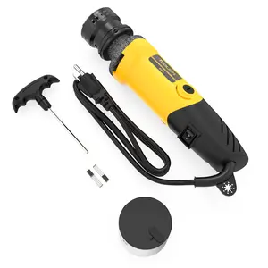 TOOLIOM 110V Tungsten Electrode Sharpener Grinder with Dust Shield, 4 Hole Sizes & 3 Grinding Angles, Includes Flat Grinding Block & Cut-Off Slot for Professional TIG Welding