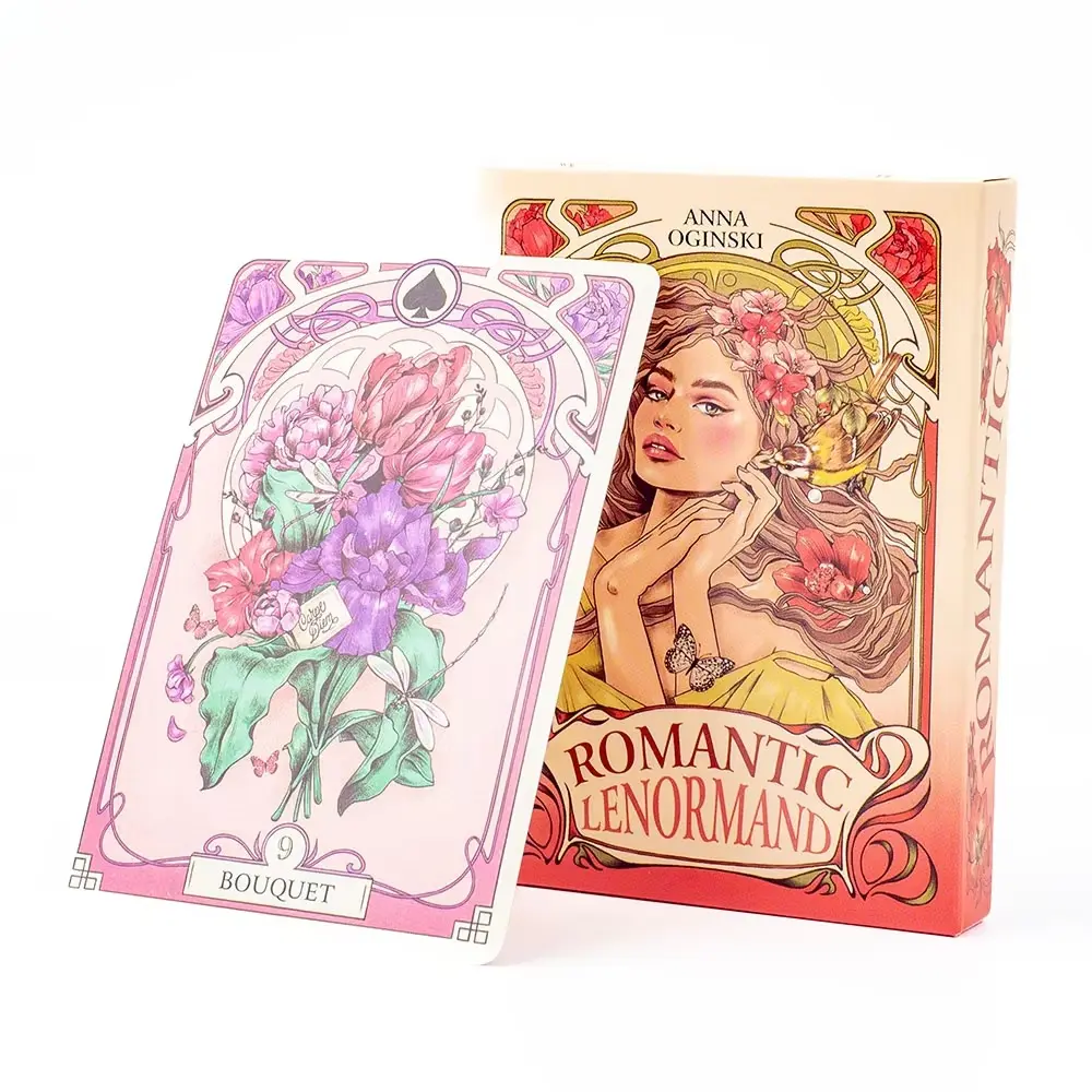 37 Pcs Cards Romatic Lenormand Tarot Deck Full English Version Oracles Deck For Girl Board Games 10.2 x 7.2 Cm Size