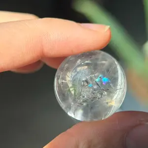 RARE Enhydro Sphere Ball with Moving Bubble, Natural Water Inclusion Crystal, Collector Quartz