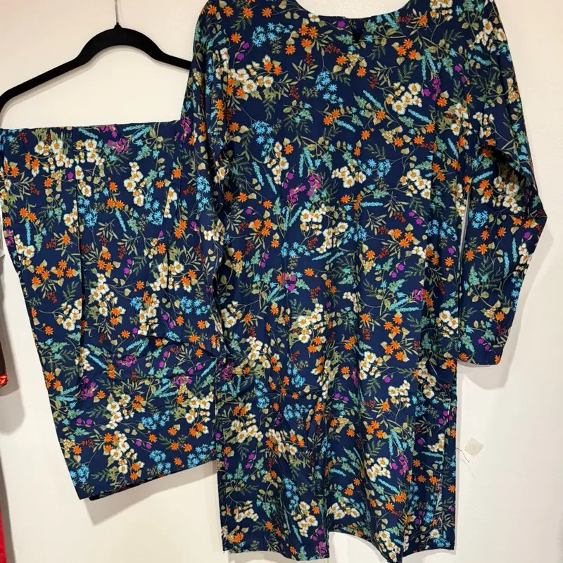 Ladies Trendy Farshi Shalwar Linen Fabric Small 38 size Ready To Wear Shirt and Shalwar Casual Wear