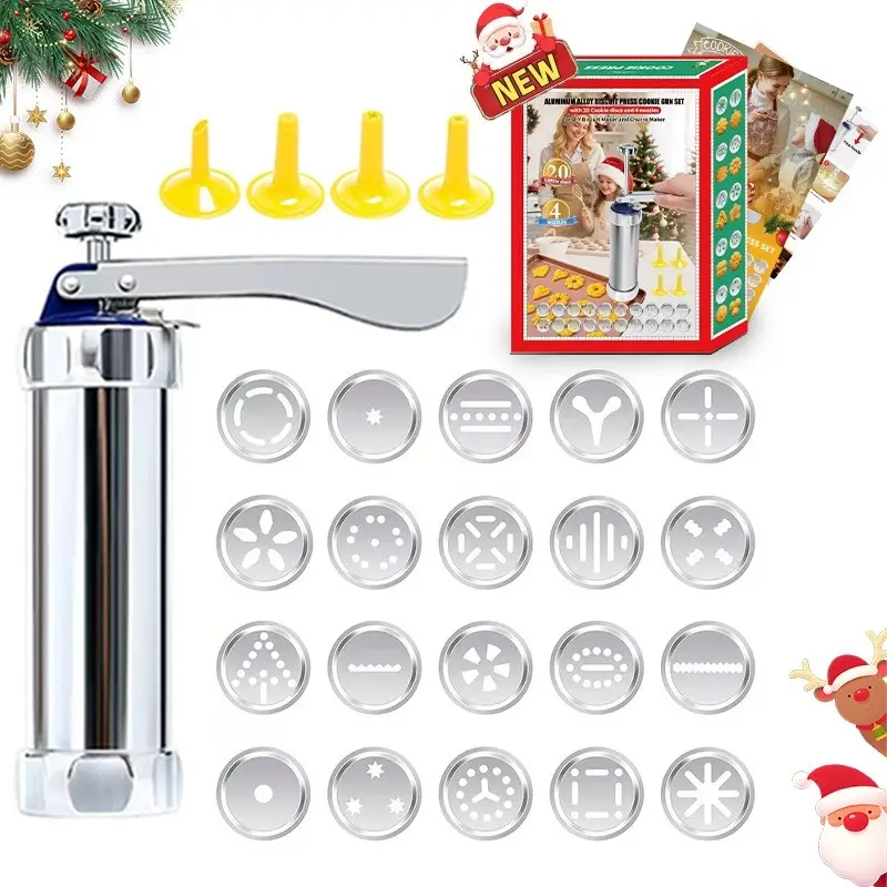 DIY Cookie Decorating Kit, 20 Cookie Shapes, Cookie Molds, Cookie Decorating Tools, Perfect for Family Gatherings and Themed Parties, Elegant Gift Box Included
