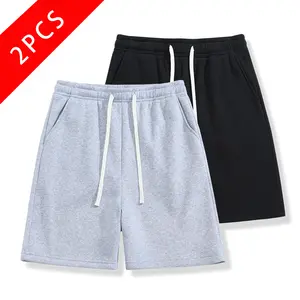 2-pack men’s summer casual athletic shorts, loose straight cut, comfortable and breathable, suitable for running, fitness, training, and other outdoor activities