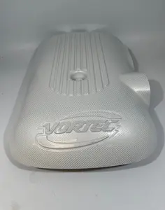Custom White Carbon Fiber Hydro Dipped Engine Covers for Silverado, Tahoe & Cadillac