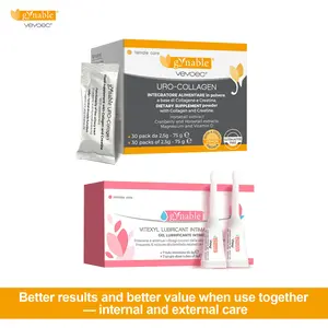 Gynable URO-COLLAGEN  + Rebalancing Intimate Gel  | Women's Postpartum Repair Oral Collagen Kegel Recovery Maintenance + Intimate Moisturization & Hydration, Infection Cleansing, Use AfterSexual Activity | 30 count (Pack of 1) + 9 Tubes (Pack of 1)
