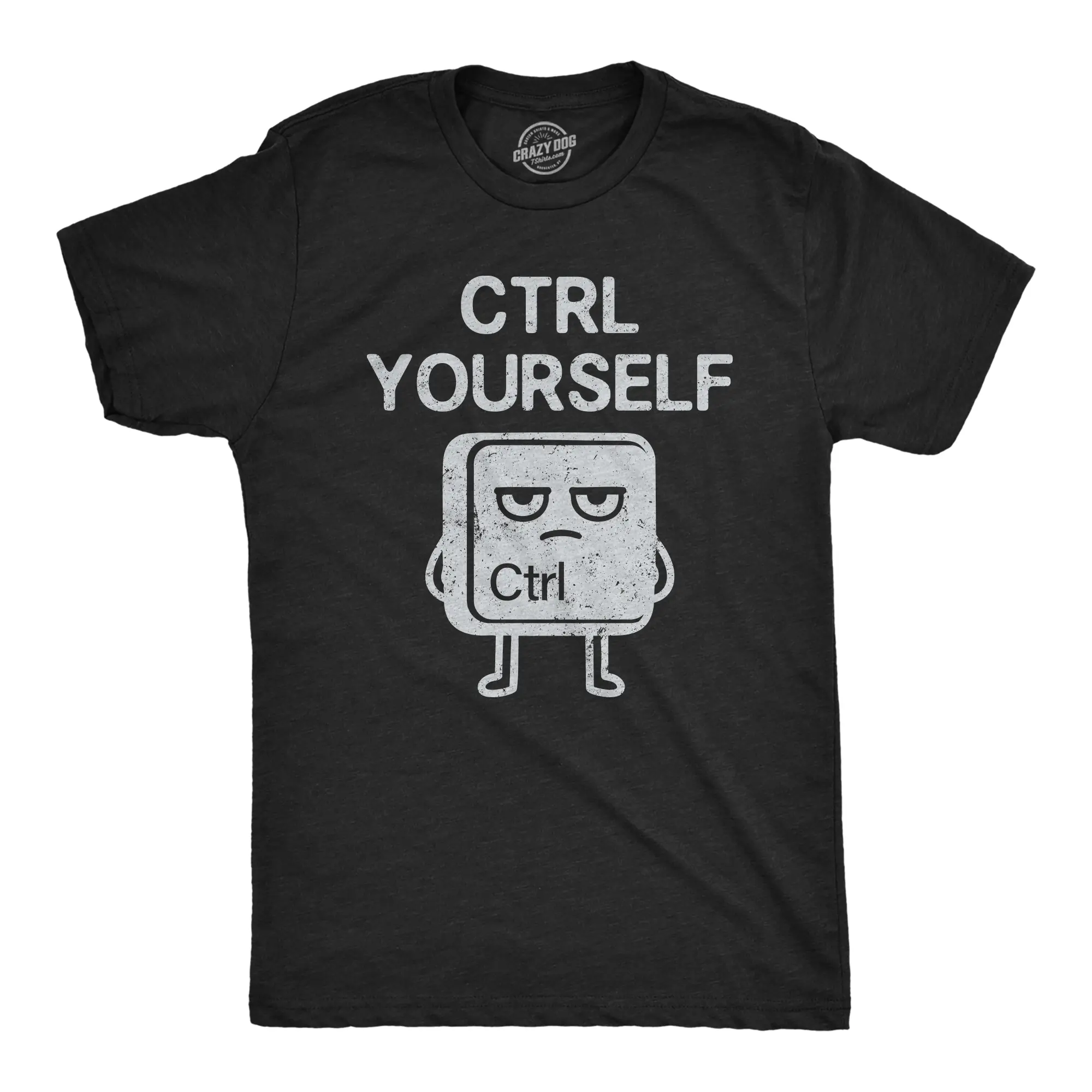 Mens Funny T Shirts CTRL Yourself Sarcastic Keyboard Graphic Novelty Computer Joke Tee For Men Mens Funny T Shirts Cool Vintage Fashion T-Shirt Gift Classic Menswear Funny Nerd Short Sleeve Novelty Tees for Black -