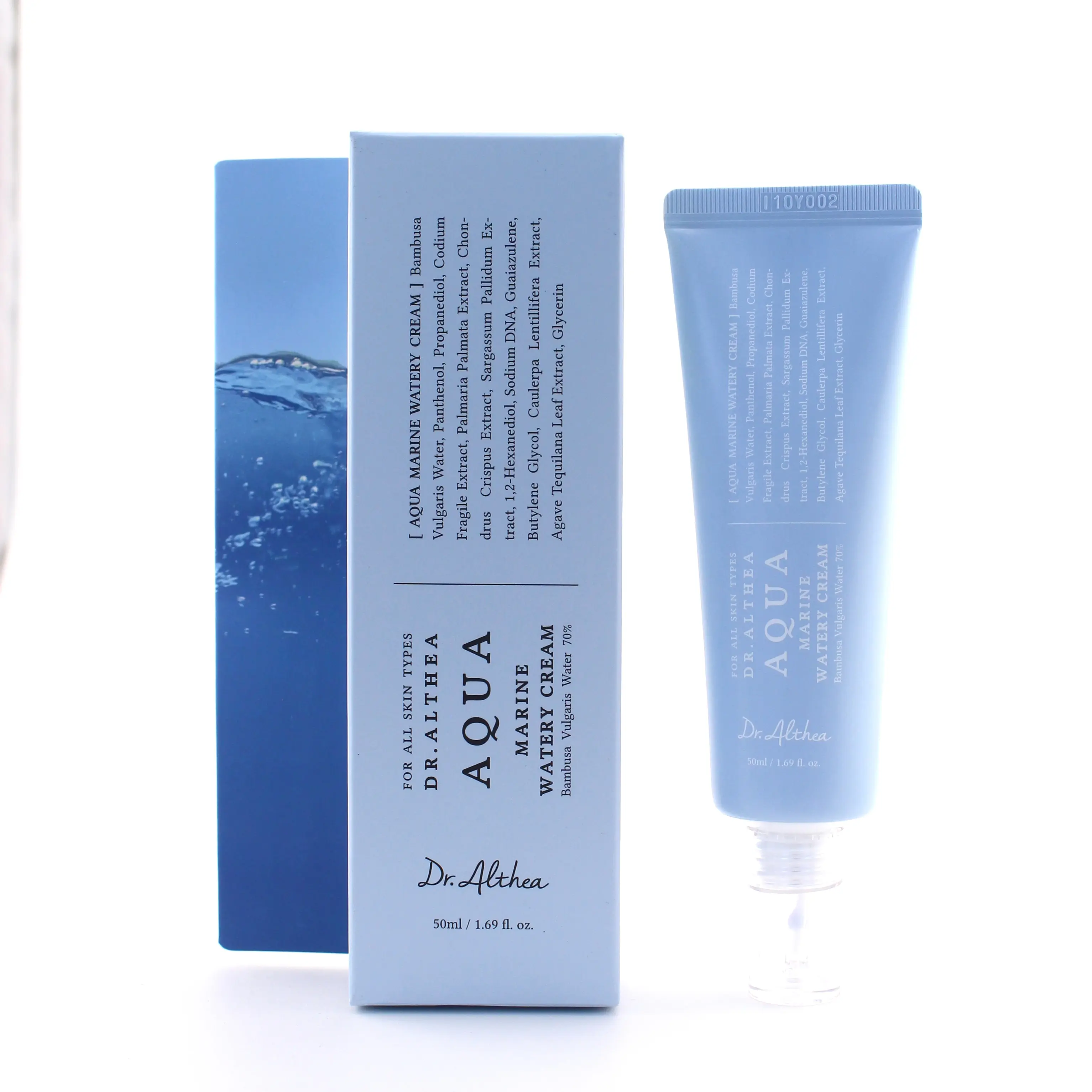 Dr.Althea Aqua Marine Watery Cream (50ml) - Marine Blend, Hyaluronic, Lightweight, Hydrating, Nourishing, Gentle, Sensitive Skin Moisturizer