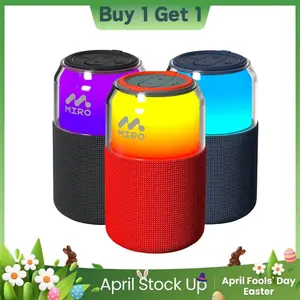 [P1 BUY 1 Get 1 ] Party Miro Soda Can Speaker – LED, TWS, 10Hr Playtime, Compact & Portable, Ideal for Parties, Travel, Outdoor Fun & Daily Use, Reliable Sound, Perfect Gift for Music Lovers & Holidays, Complimentary Shipping