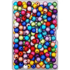 200 count Miracle Beads 8mm Assorted Colors Round 3D Illumination for  Making Glistening Under Sunshine and Light
