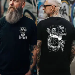 Generation X Custom Shirt, Personalized 1965-1980 You're No Daisy Skeleton Gen X T-Shirt, Gothic Death Dealer Western Cowboy Style Vintage Tee, Full Size, Full Color For Men And Women