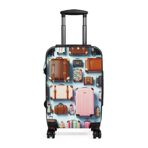 Colorful Vintage Suitcase - Stylish Travel Luggage for Adventurers