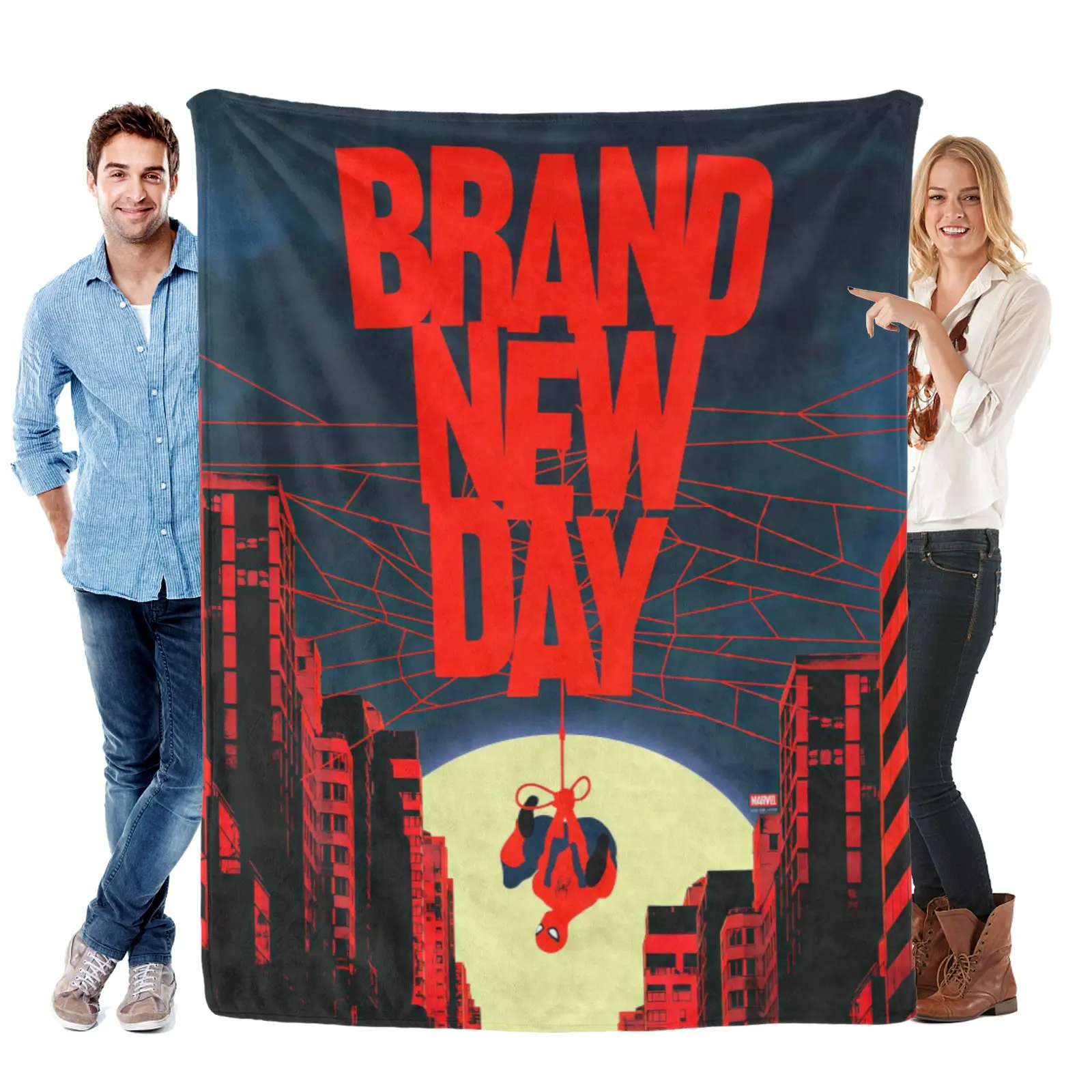 Marvel Spider-Man: Brand New Day Silk Touch Throw Blanket Soft Lightweight Fleece Cartoon Character Home Decor Blanket For Sofa Couch Bedroom Gift For Kids Teens Adults Marvel Fans