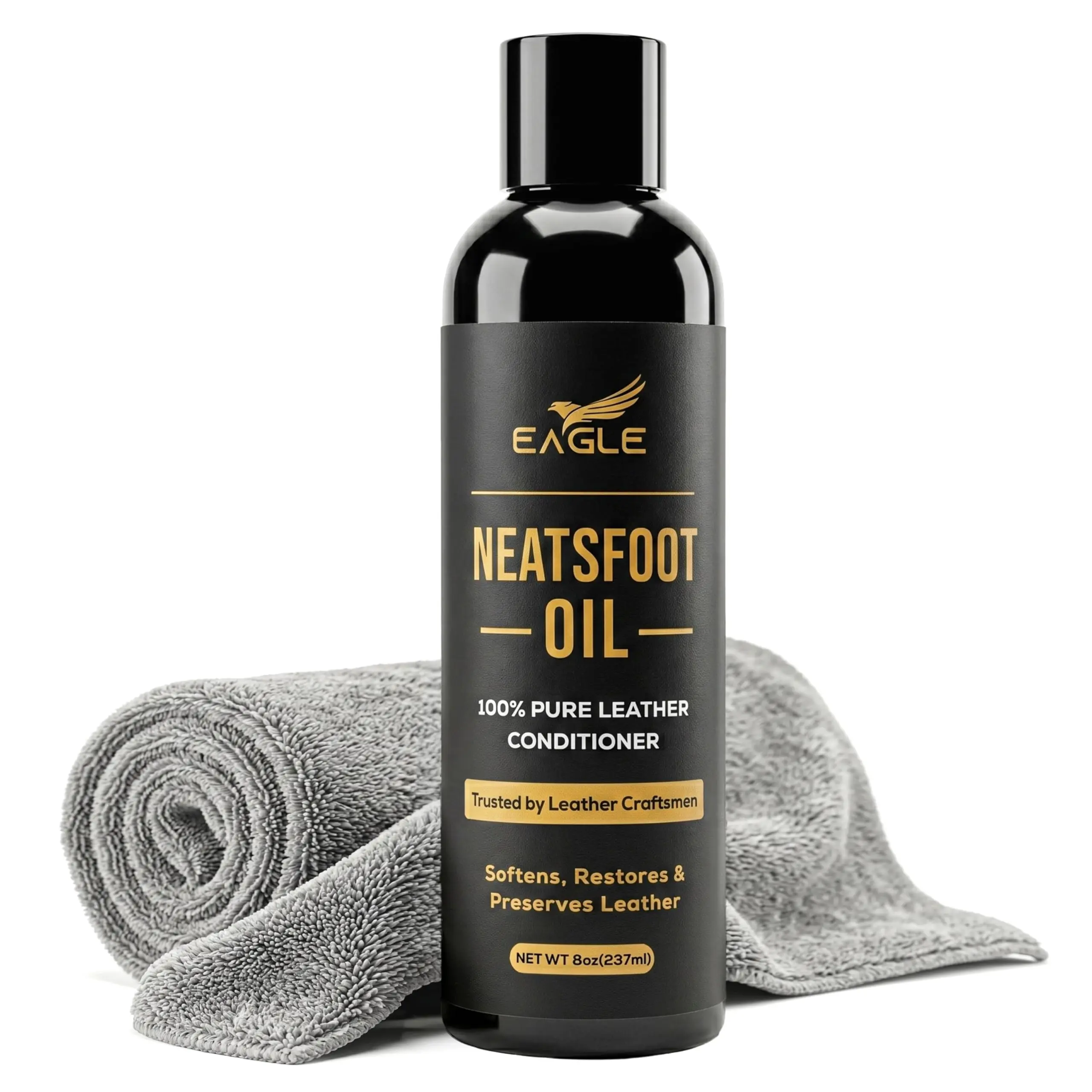 100% Pure Neatsfoot Oil – 250 mL Leather Conditioner & Restorer | Softens, Preserves & Protects Saddles, Boots, Bags & Leather Gear | Deep Conditioning Formula