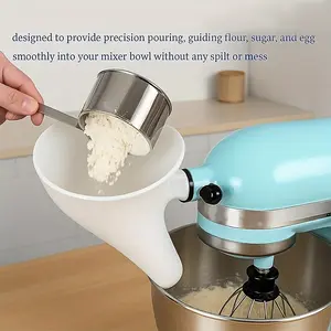 Flour Funnel for Kitchenaid Mixer, Anti-Spill Design, Compatible with Ksm150, 5-Gallon Tilt Head Stand Mixer Accessories